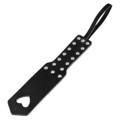 Leather Heart Shaped Spanking Paddle