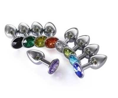 Stainless Steel Butt Plug With Jewel Anal Plug