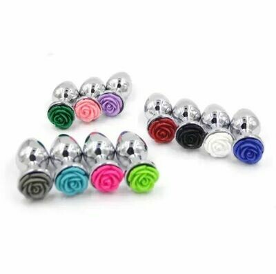 Stainless Steel Flower Shape Butt Plug Anal Plug (M)