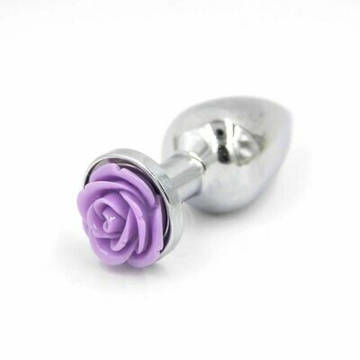Stainless Steel Flower Shape Butt Plug Anal Plug (L)