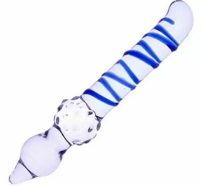 Glass Spiral Texture Dildo & Butt Plug