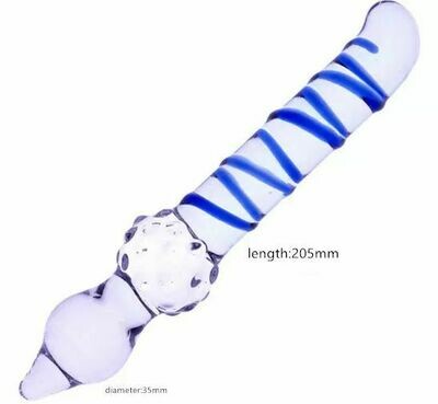 Glass Spiral Texture Dildo & Butt Plug