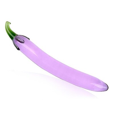 Sexy Veg Eggplant Glass Masturbation or Anal Sex Toy
