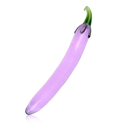 Sexy Veg Eggplant Glass Masturbation or Anal Sex Toy