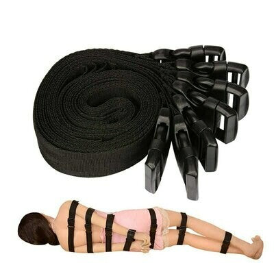 7 Pcs Bondage Nylon Restraints Full Body Restraint Belts