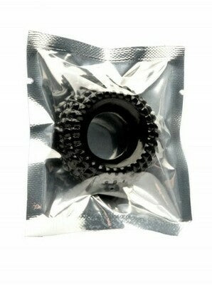 Tyre Tread Silicone Cock Ring - Black