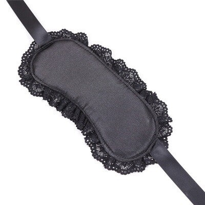 2Pcs Boutique Room Fun - Lace Wrist Cuffs & Blindfold