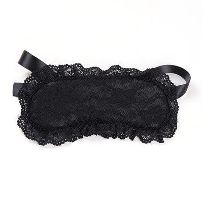 2Pcs Boutique Room Fun - Lace Wrist Cuffs & Blindfold