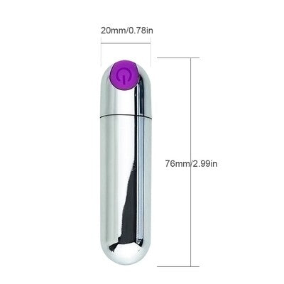 USB Charging 10 Speed Silver Vibrating Sex Bullet