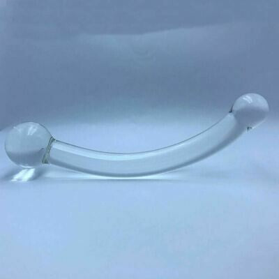 Slim Clear Crystal Pyrex Double Sided Glass Massager
