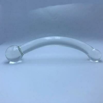 Slim Clear Crystal Pyrex Double Sided Glass Massager