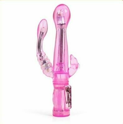 6 Speed Vibration, Double Vibe Waterproof G Spot Vibrator