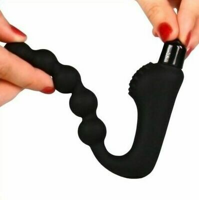 Vibrating Beaded Prostate Massager Anal Vibrator