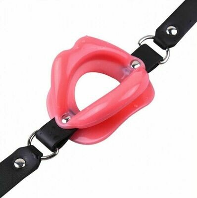 Erotic Fetish Rubber Lips O Ring Open Mouth BJ Gag