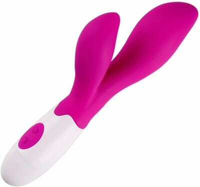 30 Speed Silicone G-spot Vibrator With Clit Stimulation Body Massager