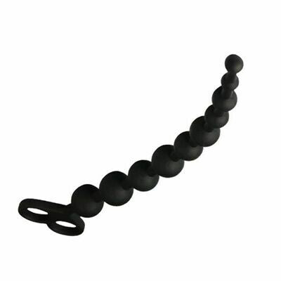 Silicone Anal Balls Butt Plug - Black Anal Beads
