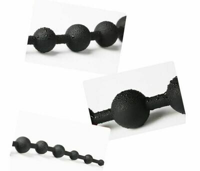 Silicone Anal Balls Butt Plug - Black Anal Beads