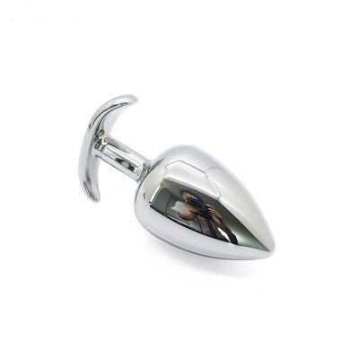 Stainless Steel Metal Anchor Butt Plug With Jewel Anal Plug