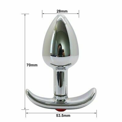 Stainless Steel Metal Anchor Butt Plug With Jewel Anal Plug