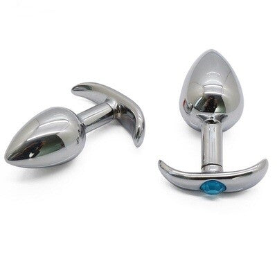 Stainless Steel Metal Anchor Butt Plug With Jewel Anal Plug