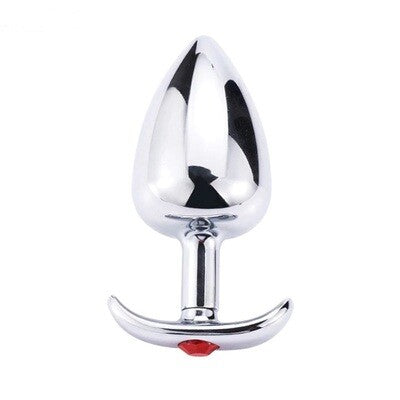 Stainless Steel Metal Anchor Butt Plug With Jewel Anal Plug