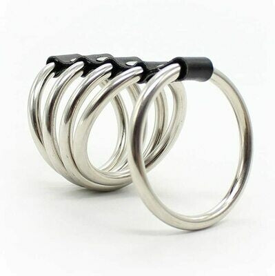 Chastity Cockring - Stainless Steel Cock Rings 5 Rings