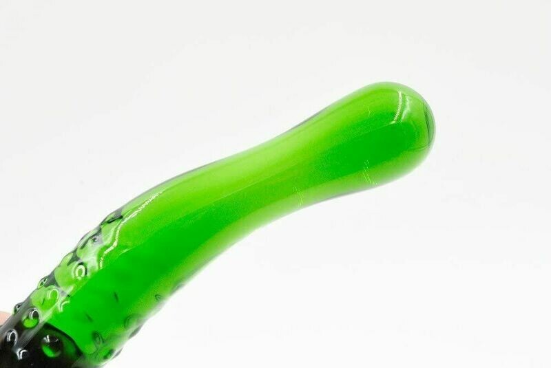 Glass Cucumber Dildo Wand