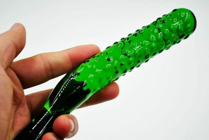 Glass Cucumber Dildo Wand