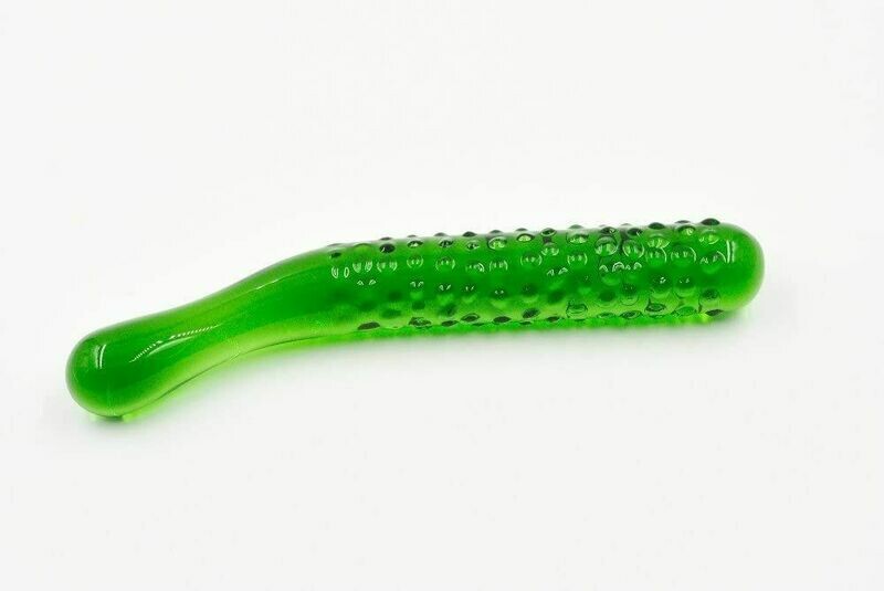 Glass Cucumber Dildo Wand