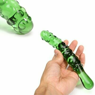 Glass Cucumber Dildo Wand