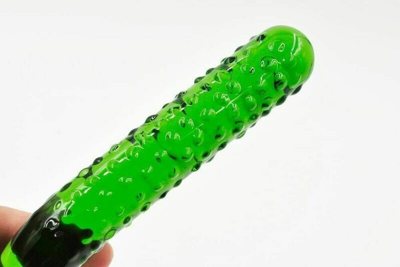 Glass Cucumber Dildo Wand