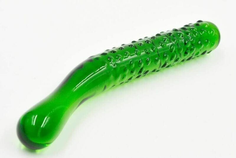 Glass Cucumber Dildo Wand