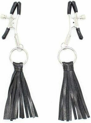 Nipple Clips Simulator Flirting With Black PU Leather (1-Pair)