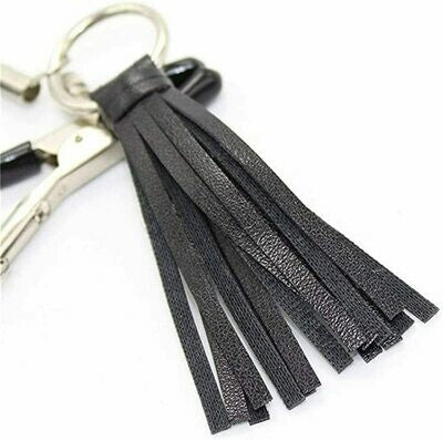 Nipple Clips Simulator Flirting With Black PU Leather (1-Pair)