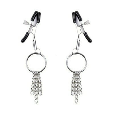 Metal Chain Link Nipple Clips Simulator Flirting (1-Pair)