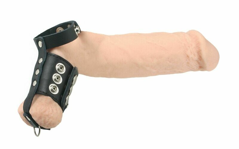 PU Leather Cock Strap and Ball Harness