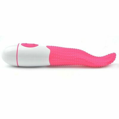 Pink Silicone 12 Speed Tongue Vibrator