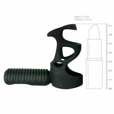 Black Silicone Vibrating Penis Sleeve