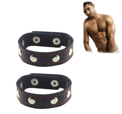 Adjustable Leather Cock Ring Delay Penis Ring