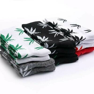 Streetwear Cannabis Weed Leaf Design Socks