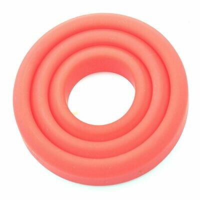 Enhanced Red Colour Silicone Triple Cock Ring Set