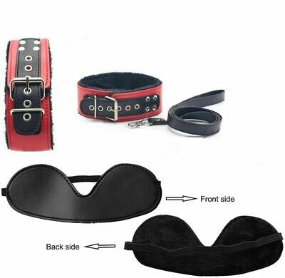 Black and Red 7 Pcs Bondage Kit