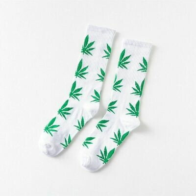 Streetwear Cannabis Weed Leaf Design Socks