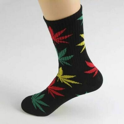 Streetwear Cannabis Weed Leaf Design Socks