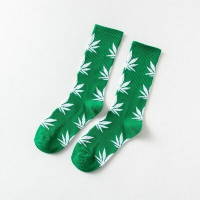 Streetwear Cannabis Weed Leaf Design Socks