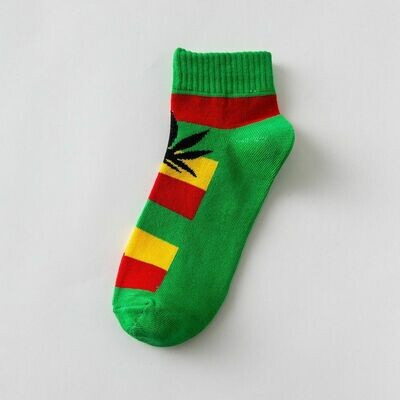 Streetwear Ankle Cannabis Weed Leaf Design Socks