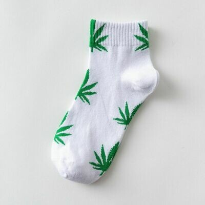 Streetwear Ankle Cannabis Weed Leaf Design Socks