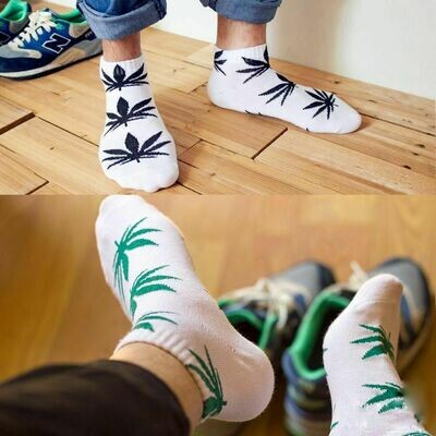 Streetwear Ankle Cannabis Weed Leaf Design Socks