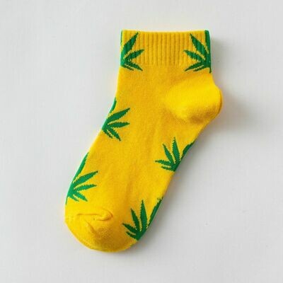 Streetwear Ankle Cannabis Weed Leaf Design Socks