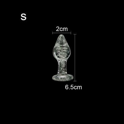 Glow In The Dark Glass Butt Plug Anal Sex Toy
